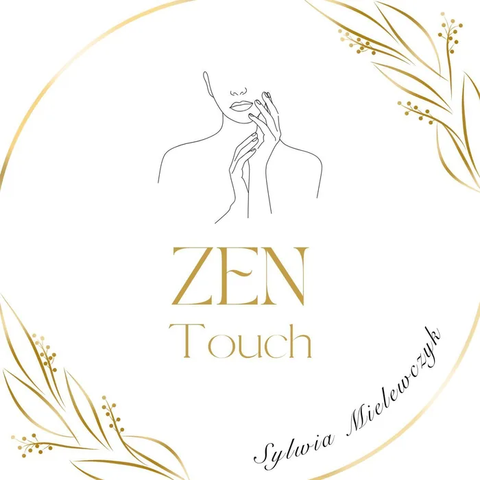 Logo Zen Touch — złota linia twarzy